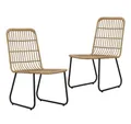 Produktbild: vidaXL Gartenstuhl Gartenstühle 2 Stk. Poly Rattan Eiche (2 St)