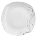 Produktbild: Van Well XL-Buffetplatte Portofino 285x285 mm | quadratischer Servier-Teller | Essteller groß | edles Dekor grau | Porzellan-Geschirr | Gastronomie