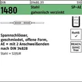 Produktbild: Spannschloss DIN 1480 offen 2Anschweißenden SP-AE M12 Stahl ÜZ galv.verz. 1St.