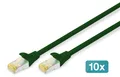 Produktbild: Digitus CAT 6A S/FTP Patchkabel, 10 Stück, 1 m, Cat6a, S/FTP (S-STP), RJ-45, RJ-45, Grün