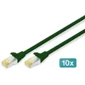 Produktbild: DIGITUS Patchkabel, Cat6a, S/FTP, RJ-45/RJ-45, 1m, grün, 10er-Pack