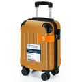 Produktbild: YONSLY Hartschalen-Trolley Hartschalen-Reisekoffer Trolley Rollkoffer in S/M/L/XL Größen, 4 Rollen, mit 360°-Lenkrollen, Zahlenschloss und mehrstufigem Teleskopgriff 46 cm