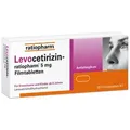 Produktbild: LEVOCETIRIZIN-ratiopharm 5 mg Filmtabletten 20 St