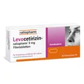 Produktbild: Levocetirizin-ratiopharm 5 mg Filmtabletten: Bewährte Hilfe bei Heuschnupfen, ganzjährigen Allergien oder chronischer Nesselsucht. 20 Filmtabletten