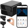 Produktbild: 7links 2K-Mini-IP-Kamera mit Dualband-WLAN, Nachtsicht, 4 Std. Akku, App