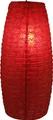 Produktbild: Kleiner Ovaler Lokta Papierlampenschirm, Hängelampe Coronada - Rot, Lokta-Papier, 42*22*22 cm, Asiatische Lampenschirme aus Papier & Stoff