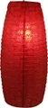 Produktbild: GURU SHOP Kleiner Ovaler Lokta Papierlampenschirm, Hängelampe Coronada - Rot, 42x22x22 cm
