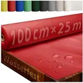 Produktbild: DecoHomeTextil Heimtextilmanufaktur Tischdecke Rolle Vliesstoff Tischläufer Vlies wasserabweisend rot 100 cm x 2500 cm