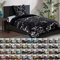 Produktbild: Sanilo® Bettwäsche 135x200 cm, 100% feinste Baumwolle, 2-teilig, Bettbezug, Kissenbezug 80x80cm, Oeko-TEX Zertifiziert (2-teilig 135x200 cm, Marmor Schwarz)
