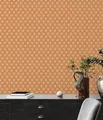 Produktbild: 3D vintage Vliestapete orange, braun 8,50 m x 0,53 m perfekt fürs Wohnzimmer