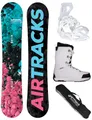Produktbild: Airtracks Damen Snowboard-Set Freestyle Freeride Polygonal Hybrid Rocker 154 + Snowboard Bindung Master W + Snowboardboots Star W 40 + Sb Bag