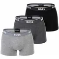 Produktbild: BOSS Herren Trunks, 3er Pack - 3P Power, Boxershorts, Cotton Stretch, Logo, uni Grau XL