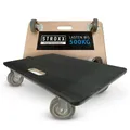 Produktbild: STROXX – 1x Transportroller mit 500kg Traglast (600 x 400 x 145mm) – Rollbrett mit rutschfestem Gummibelag – Möbelroller für Umzug & sperrige Gegenstände