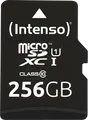 Produktbild: Intenso Premium - Flash-Speicherkarte (microSDXC-an-SD-Adapter inbegriffen) - 256 GB - UHS-I / Class10 - microSDXC UHS-I
