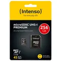 Produktbild: kQ Intenso microSDXC 256 GB Class 10 Speicherkarte inklusive Adapter