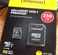 Produktbild: Intenso Micro SDXC Karte 256GB Speicherkarte UHS-I Premium 90MB/s Class 10