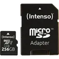 Produktbild: Intenso microSDXC Cards 256GB C10 UHS-I Premium + Adapter MicroSD Karte