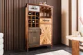 Produktbild: riess-ambiente Barschrank ATELIER 120cm natur - Pinienholz, Metall-Vintage-Bar, Gläseraufhängung (Einzelartikel, 1-St) Authentischer Weinregal - ideal für Küche, Esszimmer oder Loft-Wohnung