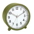 Produktbild: TFA Dostmann Analoger Wecker batteriebetrieben, 60.1043.04, inkl Quarzuhr, Nicht tickend, für Schlafzimmer/Wohnzimmer/Küche, mit Schlummerfunktion, inkl Hintergrundbeleuchtung, Oliv-grün