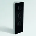 Produktbild: WIPO Power Eck G Steckdosenelement 3x Schuko Glas schwarz