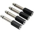 Produktbild: Musiclily 4Pcs 1/8 3.5mm Female to 1/4 6.35mm Male Mono Audio Adapter Plug Jack