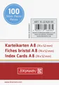 Produktbild: BRUNNEN 10-2282000 Karteikarten Karteikarton 180 g/m² A8 quer unliniert weiß