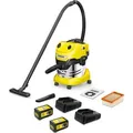 Produktbild: Kärcher Akku-Nass-/Trockensauger WD 4-18 S Dual Battery Set, 36 V, 20 l - Gelb
