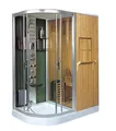 Produktbild: JVmoebel Sauna Wellness-Sauna aus Holz in Braun mit Dusche und Dampfbadfunktion, (1-St) Made in Europe