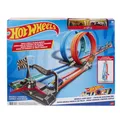 Produktbild: Hot Wheels Doppel-Looping Rennbahn GFH85 3,6m Strecke 2 Autos Neu OVP beschädigt