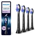 Produktbild: Philips Sonicare S2 Sensitive, Original-Ersatzbürstenköpfe, Schwarz, 4er-Pack, HX6054/88