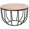 Produktbild: WOHNLING Couchtisch rund Massivholz sheesham 60,0 x 60,0 x 39,0 cm, 1 St.