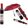 Produktbild: Out of the blue Taschenschirm Weinflasche dunkelrot D: 90 cm - Weiß