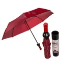 Produktbild: Taschen Regenschirm Weinflaschen Design Rot Faltbar Ø90cm