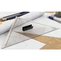 Produktbild: Klein Geo-Dreieck mit Stahlkante 325 mm, klares Acrylglas, TZ-Dreieck.