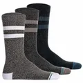 Produktbild: STANCE Unisex Socken 3er Pack - The Joven, Logo, Streifen, Crew Socken Grau/Blau/Grün 35-37
