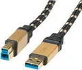 Produktbild: ROLINE GOLD USB 3.0 Kabel, Typ A-B 3,0m (11.02.8903)