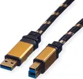 Produktbild: ROLINE GOLD USB 3.2 Gen 1 Kabel, Typ A-B, 3 m