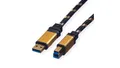 Produktbild: Kabel ROLINE GOLD USB 3.2 Gen 1, typ A-B, 3 m