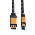 Produktbild: USB 3.2 Gen 1 Kabel Gold, Typ A-B, 3 m
