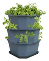 Produktbild: GUSTA GARDEN Paul Potato Kartoffelturm 3 Etagen Blau - Hochbeet Turm Kartoffeln - Garten & Balkon - Schädlingsschutz - 0,2m² - 56L Erdvolumen