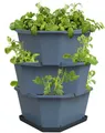 Produktbild: Gusta Garden PAUL POTATO selbstbewässernder 3-Schicht-Blumentopf, blau