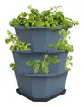 Produktbild: Gusta Garden 100331 Paul Potato Kartoffelturm Starter Set blau (3 Etagen) (Karto