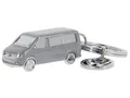 Produktbild: BRISA VW Collection - Volkswagen 3D Metall-Schlüssel-Anhänger-Ring-Schlüsselbund-Accessoire im T5/T6 Bulli Bus Design (Classic Bus/Grau)