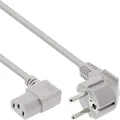 Produktbild: Inline® Netzkabel, Schutzkontakt gew. auf Kaltgerätest. C13 rechts gew. gr. 1m