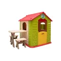 Produktbild: LittleTom Kinder Spielhaus ab 1 - Garten Kinderhaus mit Tisch - Indoor Kinderspielhaus