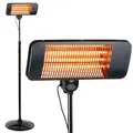 Produktbild: alpina Infrarotheizung Standgerät - Terrassenheizer 2000W 3 Heizstufen - Spritzwassergeschützter Heizstrahler IP24 mit Infrarotlampe - Heizstrahler Terrasse - Elektro Heizkörper - Heater