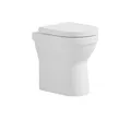 Produktbild: sanicomfort Cozy Stand-WC erhöht – spülrandloses Stand-WC mit 47,5 cm Sitzhöhe & Absenkautomatik, weiß