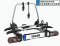Produktbild: LAS Eufab Flügeltür Kupplungsträger SD260 für 2 Fahrräder E-Bike  +Kennzeichen