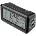 Produktbild: TFA Dostmann 60.2562.01.GB Funk Wecker Schwarz, Hellblau Alarmzeiten 2 Großes Display