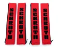 Produktbild: 4 Stück Schroth 2 Zoll 50mm Gurtpolster Flock rot Gurtschoner